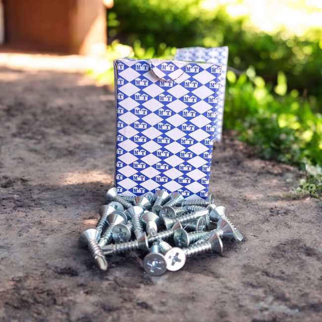 CSK HEAD SELF DRILLING SCREW Z/P 1-1/2 X 8 M.T.